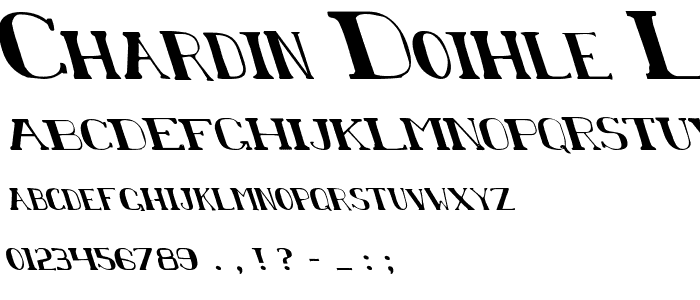 Chardin Doihle Leftalic font